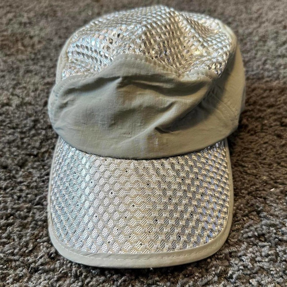 Y2K Silver Sparkly Military Style Hat One Size Silver Gray Mcbling 2000s